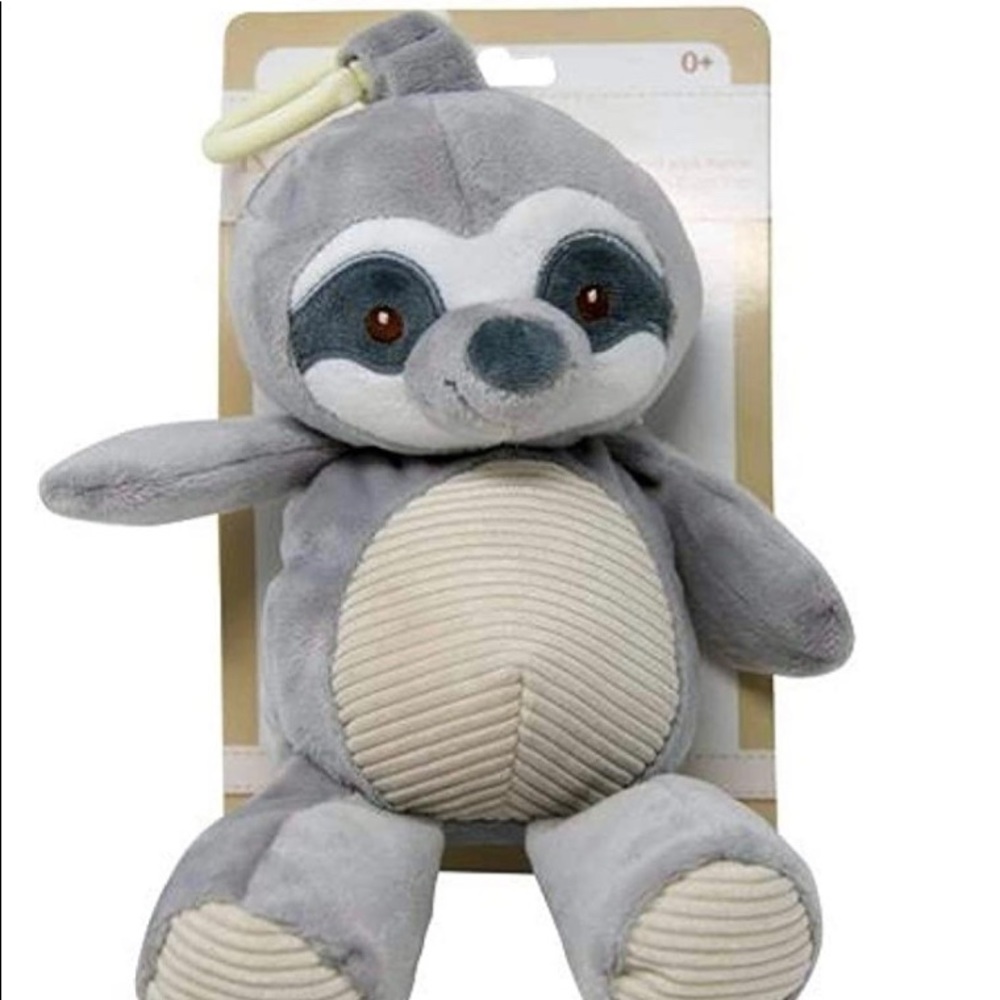 Kelly Baby Plush Sloth with Rattle Clip